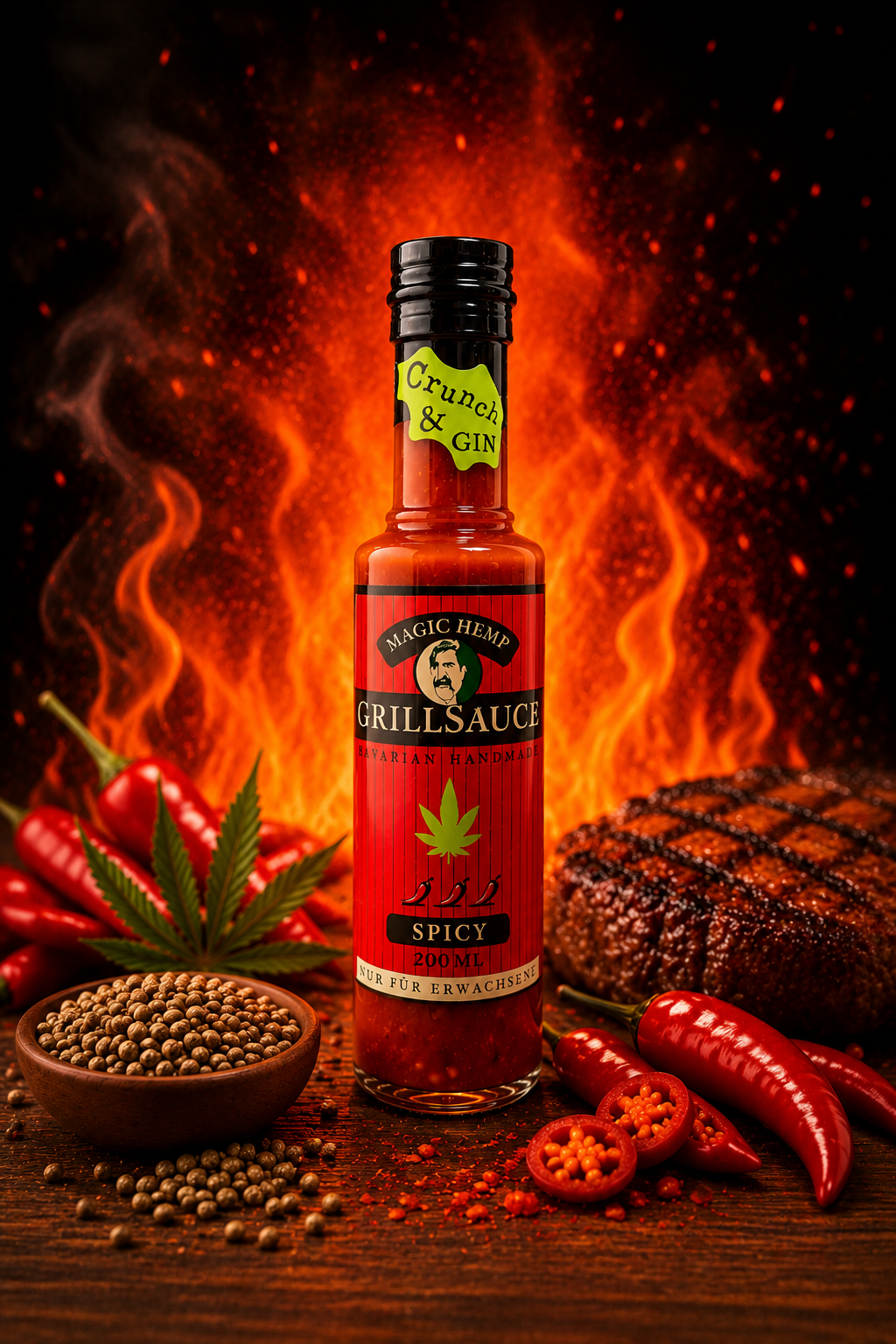 Magic Hemp Grillsauce Spicy 200 ml